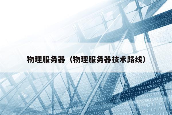 物理服务器（物理服务器技术路线）
