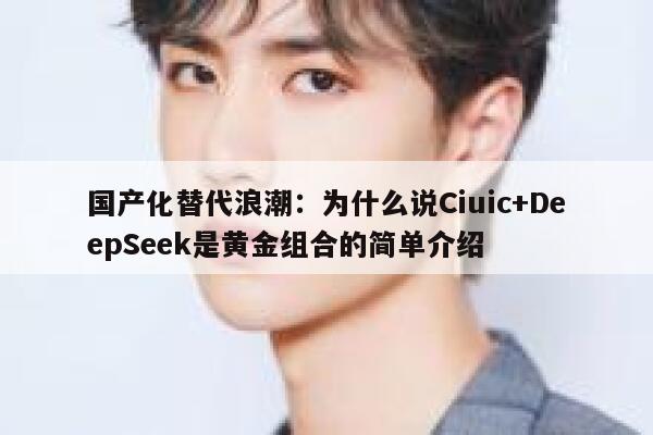国产化替代浪潮：为什么说Ciuic+DeepSeek是黄金组合的简单介绍