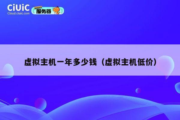 虚拟主机一年多少钱（虚拟主机低价）