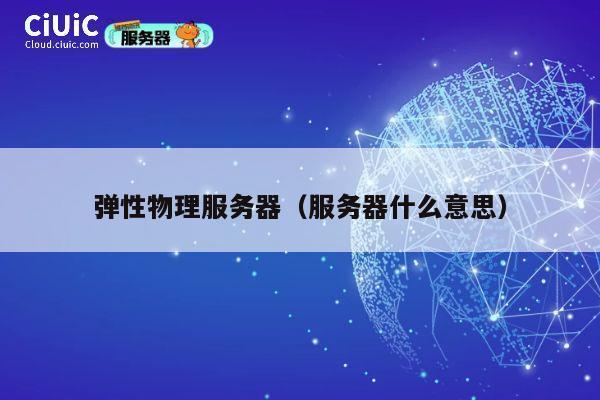 弹性物理服务器（服务器什么意思）