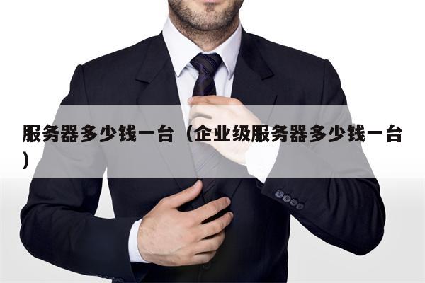 服务器多少钱一台（企业级服务器多少钱一台）