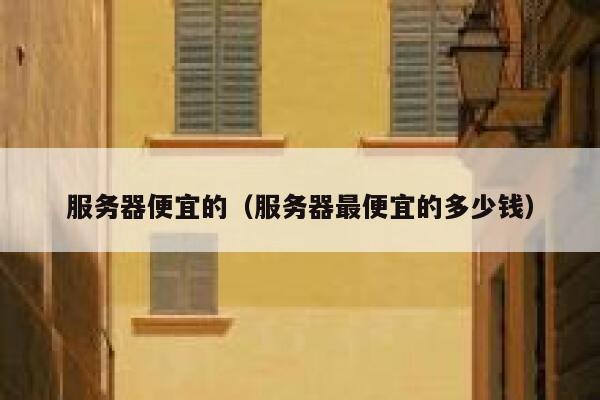 服务器便宜的（服务器最便宜的多少钱）