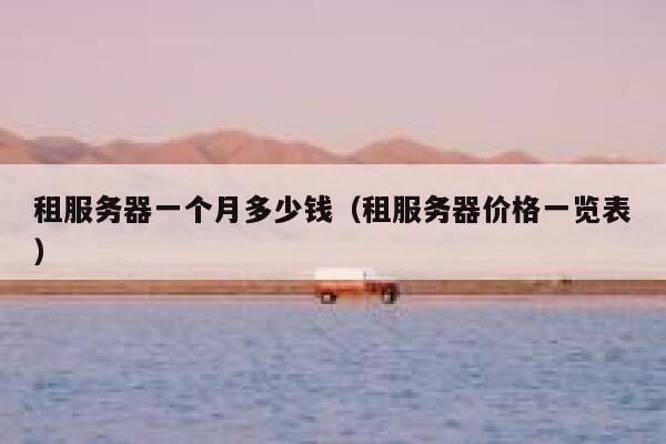 租服务器一个月多少钱（租服务器价格一览表）