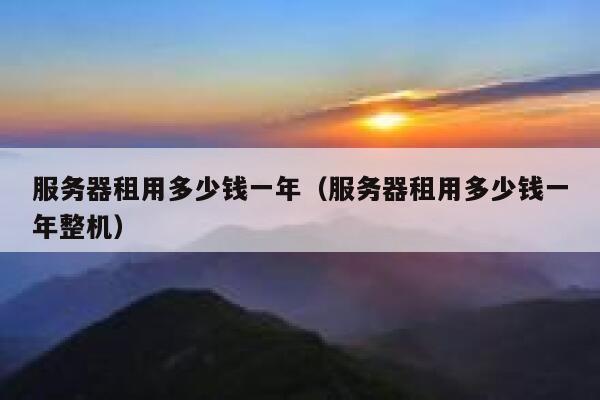 服务器租用多少钱一年（服务器租用多少钱一年整机）