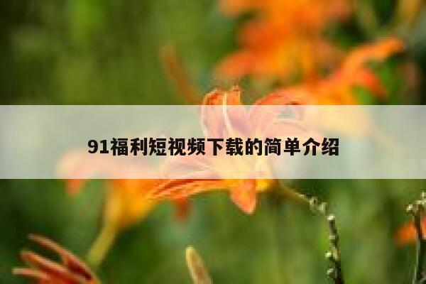 91福利短视频下载的简单介绍