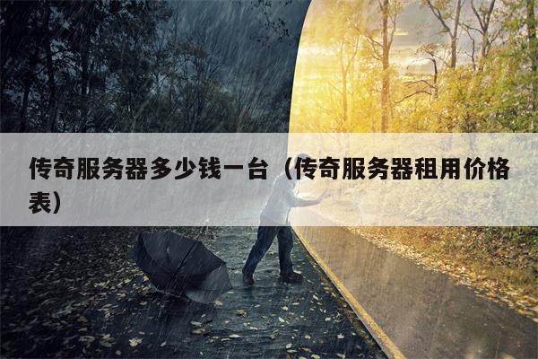 传奇服务器多少钱一台（传奇服务器租用价格表）