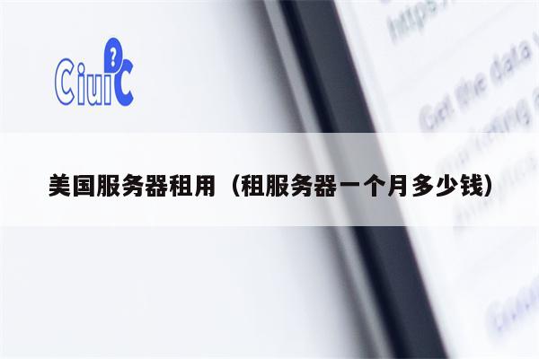 美国服务器租用（租服务器一个月多少钱）