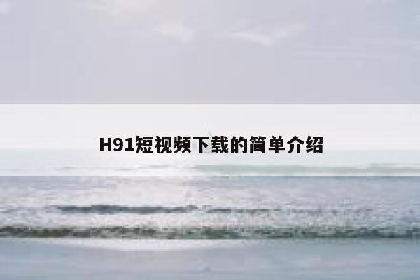 H91短视频下载的简单介绍
