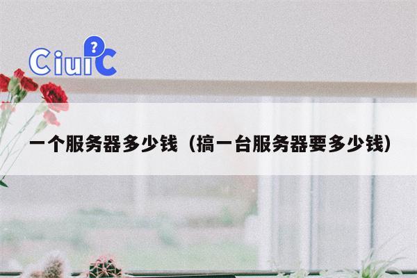一个服务器多少钱（搞一台服务器要多少钱）