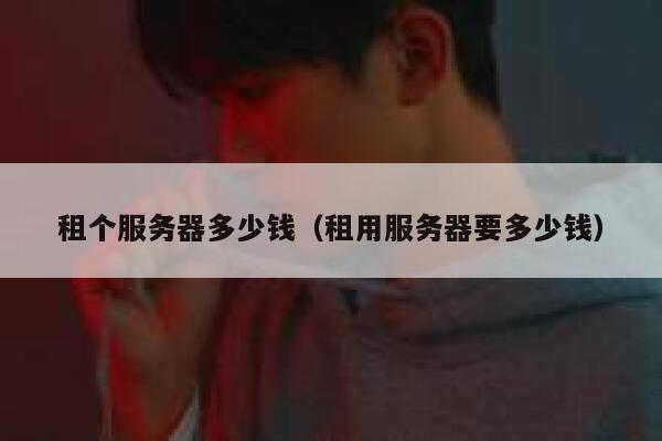 租个服务器多少钱（租用服务器要多少钱）
